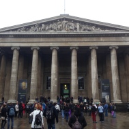 British Museum entrance while Anne was gettin' her flat white fix.