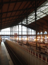 Gard du Nord looks like the Polar Express when it's decorated for the holidays.