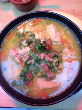 Tripe soup from El Rancho de Lalo in Brixton. Can't wait to go back.