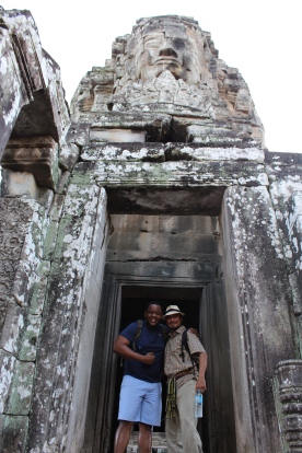 Corey and Soriya, our guide. He lost most of his aunties and uncle sin the Civil War but his parents survived as well as his grandparents. Now he uses his tour guide time to educate tourists about the Khmer Rouge and the country's more recent history.